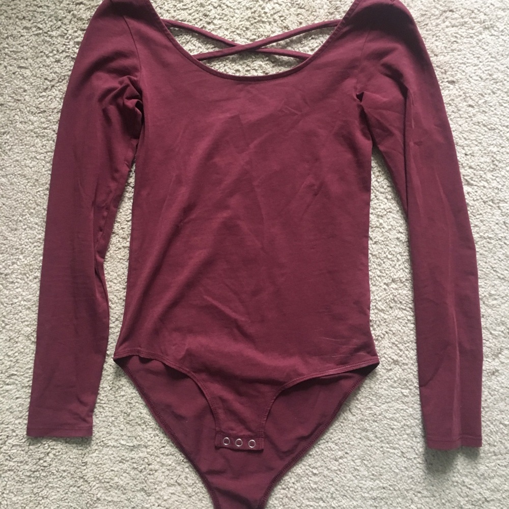 American Eagle Cross Strap long sleeve Bodysuit